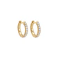 Aros Oro Amarillo 18kt Diamantes 7Pts Argollas Pequeñas XS - Miniatura 2