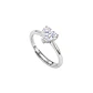 Anillo de Plata Esterlina 925 Circon Corazon Ajustable - Miniatura 3
