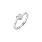 Anillo de Plata Esterlina 925 Corazon Ajustable Circon - Miniatura 1