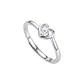 Anillo de Plata Esterlina 925 Corazon Ajustable Circon - Miniatura 2