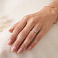 Anillo de Plata Esterlina 925 Corazon Ajustable Circon - Miniatura 4