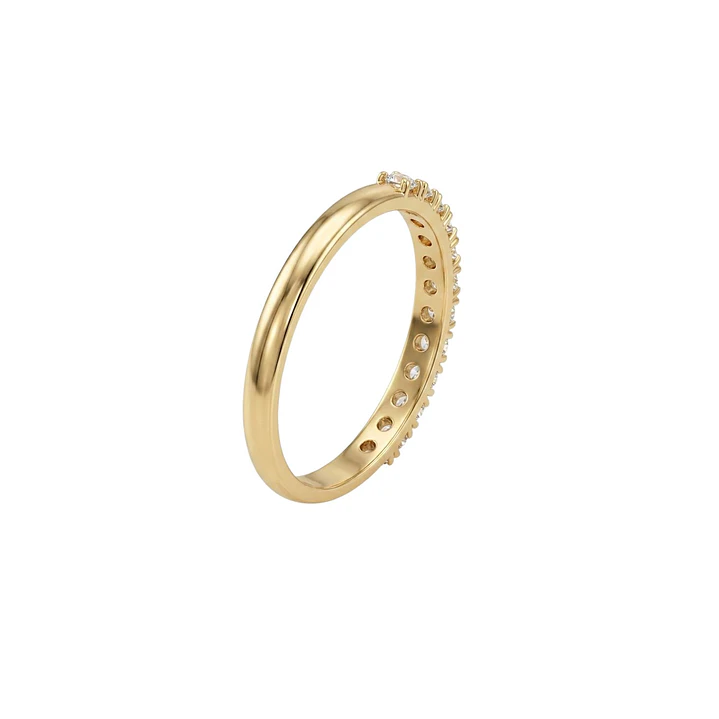 Anillo de Oro 18kt  1/2 Cintillo 12 Circones 3