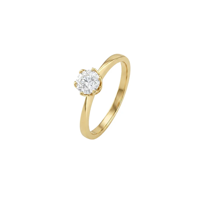 Anillo de Oro 18Kt  Solitario 6 Grifas Circon 1