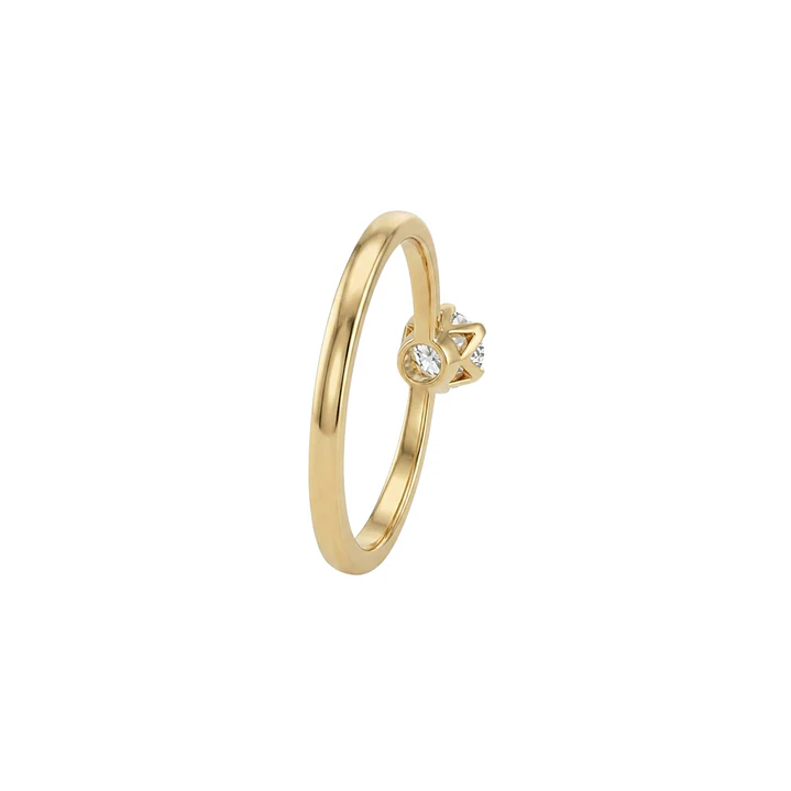Anillo de Oro 18Kt  Solitario 6 Grifas Circon 3