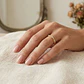 Anillo de Oro 18Kt  Curva Circon - Miniatura 4