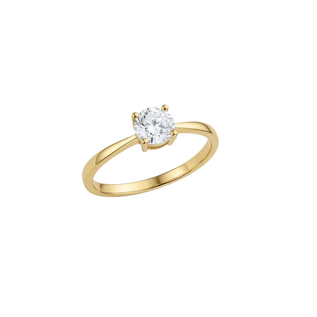 Anillo de Oro 18kt  Solitario Luz 2