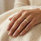 Anillo de Oro 18kt  Doble Ondas Circon - Miniatura 4