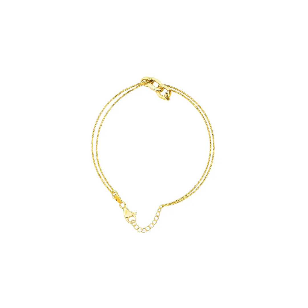 Pulsera Oro Amarillo 18kt Cuatro Eslabones 3