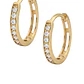 Aros de Oro 18kt   Argollas Ovalado  Circon - Miniatura 3