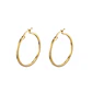 Aros de Oro 18kt  Argollas Lisas Cuadradas - Miniatura 1