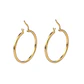 Aros de Oro 18kt  Argollas Lisas Cuadradas - Miniatura 2