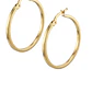 Aros de Oro 18kt  Argollas Lisas Cuadradas - Miniatura 3