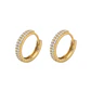 Aros de Oro 18Kt  Argollas Circon Doble - Miniatura 1
