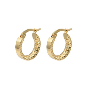 Aros de Oro 18Kt  Argollas Lisas Chicas