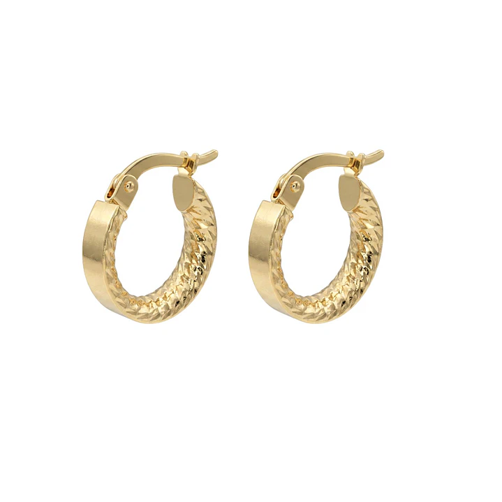 Aros de Oro 18Kt  Argollas Lisas Chicas 1