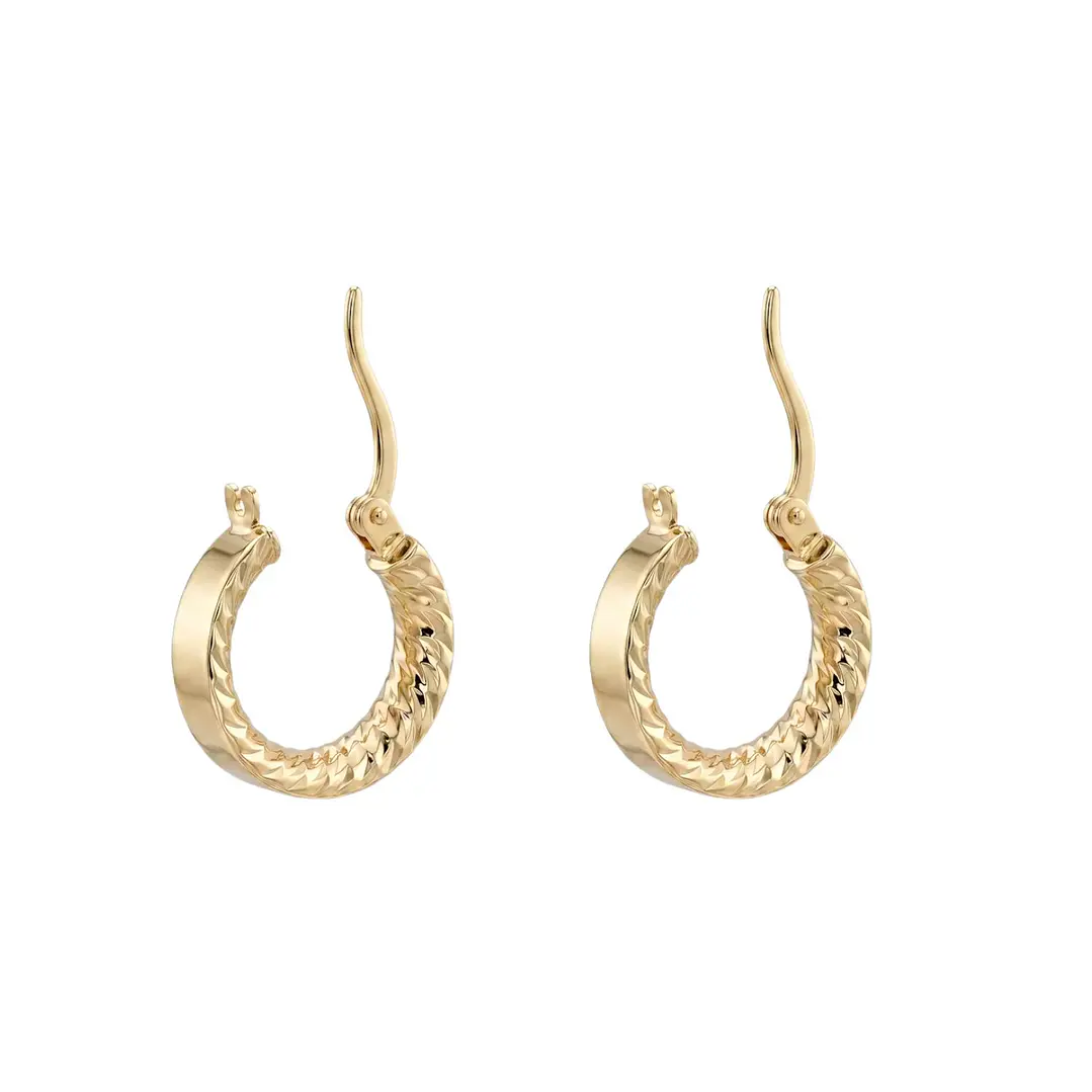 Aros de Oro 18Kt  Argollas Lisas Chicas 2