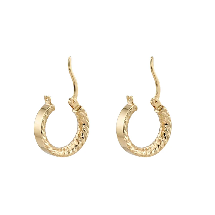 Aros de Oro 18Kt  Argollas Lisas Chicas 2