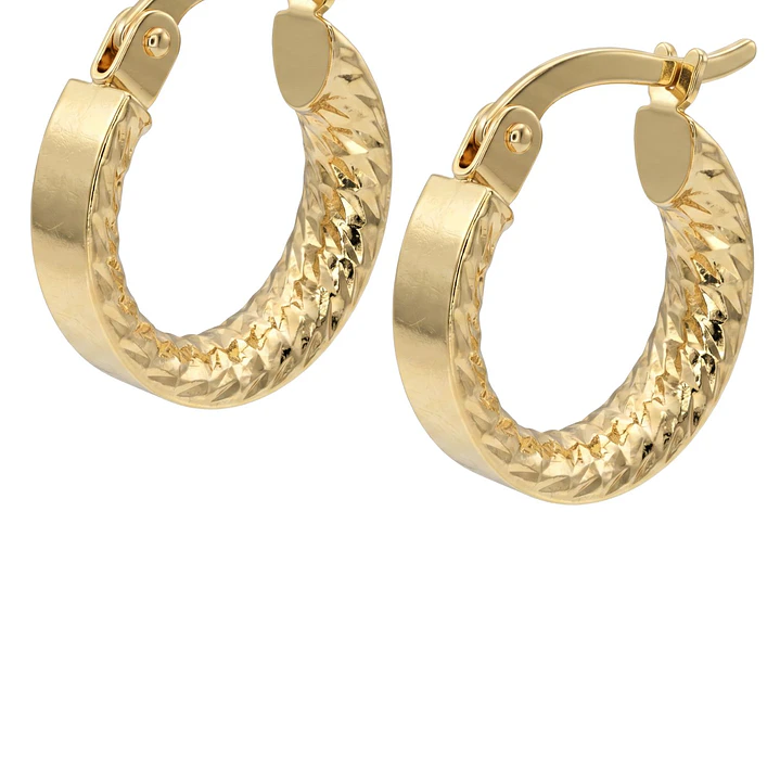 Aros de Oro 18Kt  Argollas Lisas Chicas 3