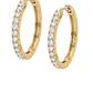 Aros de Oro 18kt  Argollas Luz Circon - Miniatura 3