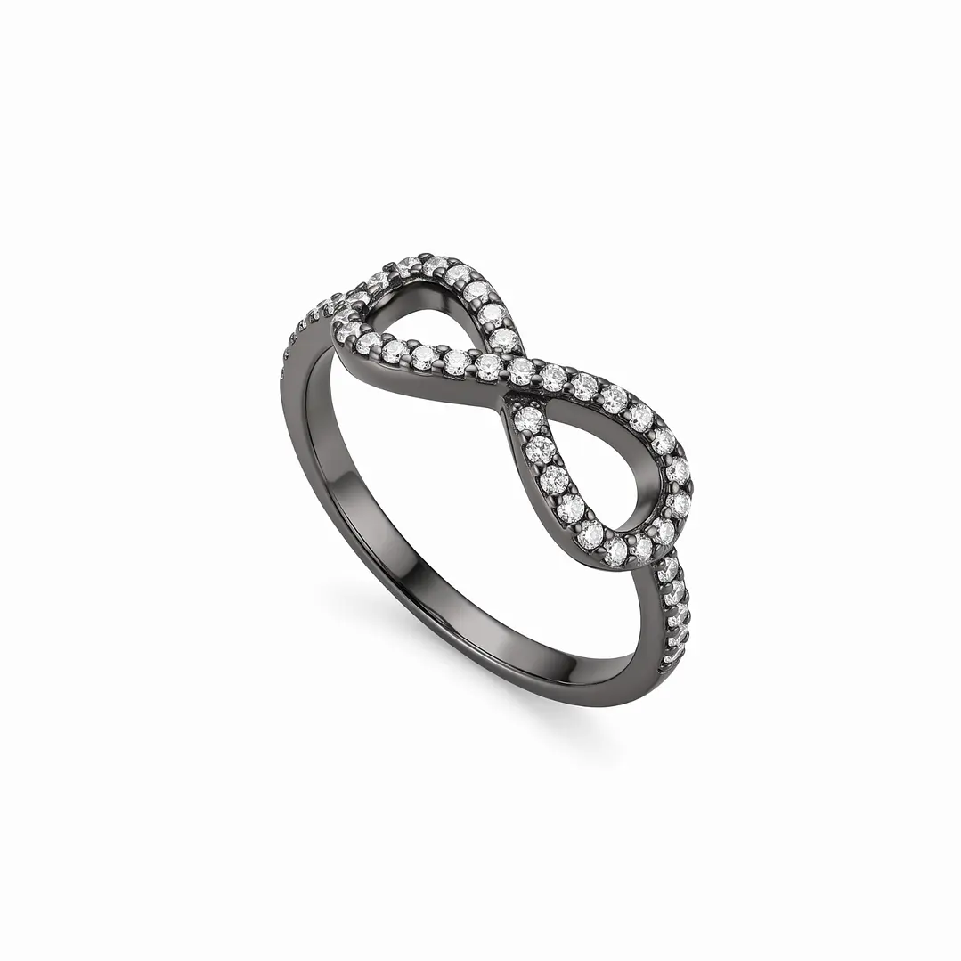 Anillo de Plata Esterlina 925 Cintillo Rutenio Circon 2