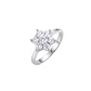 Anillo de Plata Esterlina 925 Copo Nieve 7 Circon - Miniatura 1