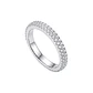 Anillo de Plata Esterlina 925 Doble Riel Circon - Miniatura 2