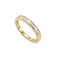 Anillo de Plata Esterlina 925 Revestido en Oro Amarillo 18kt Riel Circon Baguette - Miniatura 2