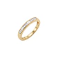 Anillo de Plata Esterlina 925 Revestido en Oro Amarillo 18kt Riel Circon Baguette - Miniatura 3