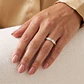 Anillo de Plata Esterlina 925 Revestido en Oro Amarillo 18kt Riel Circon Baguette - Miniatura 4