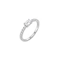 Anillo de Plata Esterlina 925 Circon Oval Central Medio Riel - Miniatura 3