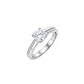 Anillo de Plata Esterlina 925 Solitario Circon Central Medio Riel - Miniatura 3