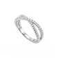 Anillo de Plata Esterlina 925 Medio Circon Entrelazado - Miniatura 2