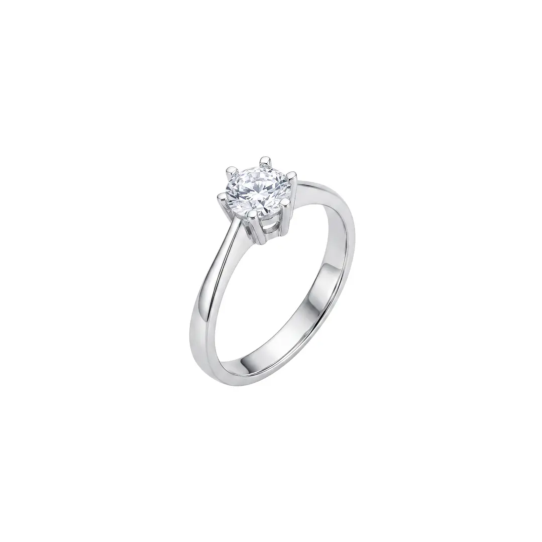 Anillo de Plata Esterlina 925 Solitario 6 Grifas Circon 3