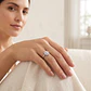 Anillo de Plata Esterlina 925 Copo Nieve Ajustable Circon - Miniatura 4