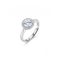 Anillo de Plata Esterlina 925 Circon 6mm Ajustable - Miniatura 1