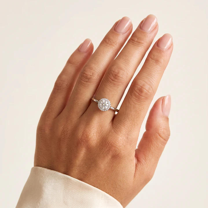 Anillo de Plata Esterlina 925 Circon 6mm Ajustable 4