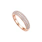Anillo de Plata Esterlina 925 Revestido en Oro Rosado 18kt Triple Riel Circon - Miniatura 2