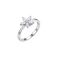 Anillo de Plata Esterlina 925 Mariposa Flor Circon - Miniatura 1
