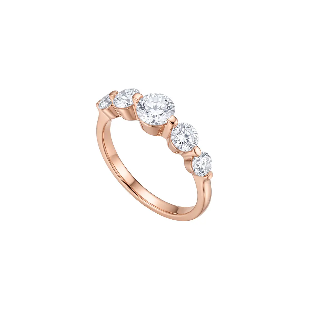 Anillo de Plata Esterlina 925 Revestido en Oro Rosado 18kt Circon 3