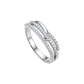 Anillo de Plata Esterlina 925 Entrelazado Circon - Miniatura 2