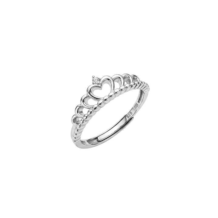 Anillo de Plata Esterlina 925 Corona Ajustable 1