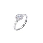 Anillo de Plata Esterlina 925 Roseta Plateada Circon - Miniatura 1