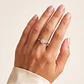Anillo de Plata Esterlina 925 Roseta Plateada Circon - Miniatura 4