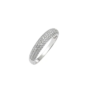 Anillo de Plata Esterlina 925 Riel 4 Circon