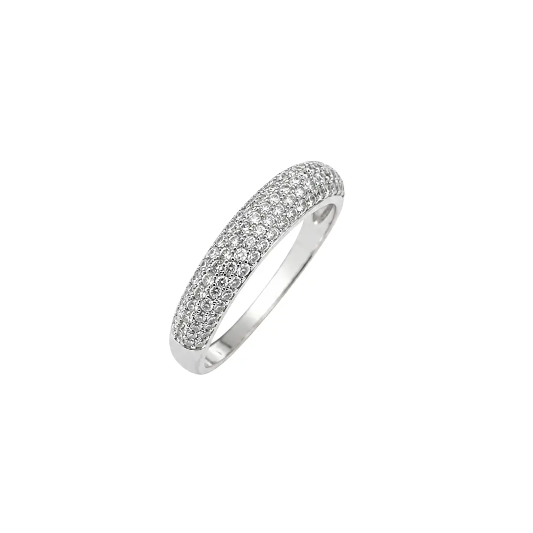 Anillo de Plata Esterlina 925 Riel 4 Circon 3
