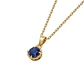 Colgante Oro Miel 18kt Sol con Garras de Zafiro 5mm - Miniatura 2