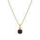 Colgante Oro Miel 18kt Sol con Garras de Zafiro 5mm - Miniatura 3