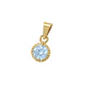 Colgante Oro Miel 18kt Sol con Garras de Aguamarina 5mm - Miniatura 1