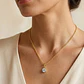 Colgante Oro Miel 18kt Sol con Garras de Aguamarina 5mm - Miniatura 4