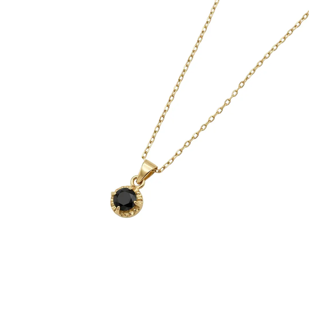 Colgante Oro Miel 18kt Sol con Garras de Onix 5mm 2